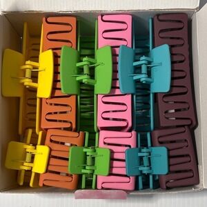 Colorful Hair Claw Clips Set of 12